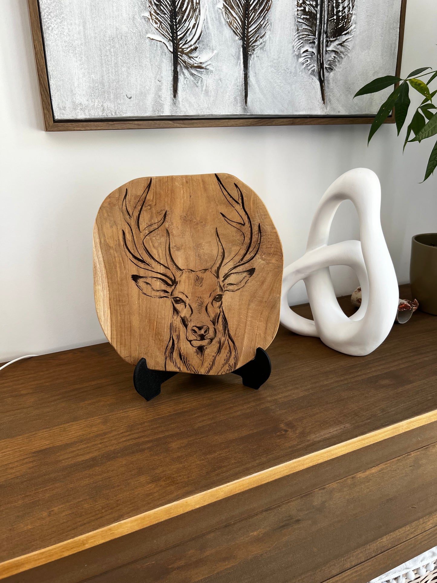 Planche décorative cerf