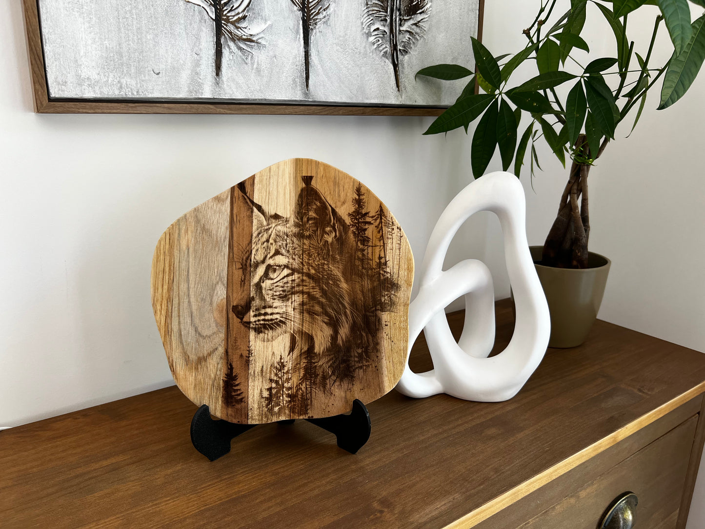 Planche décorative lynx