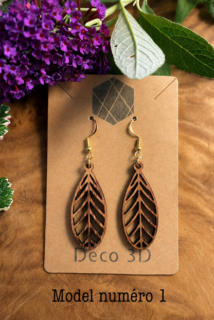 Boucles d'oreilles Feuille Bohème