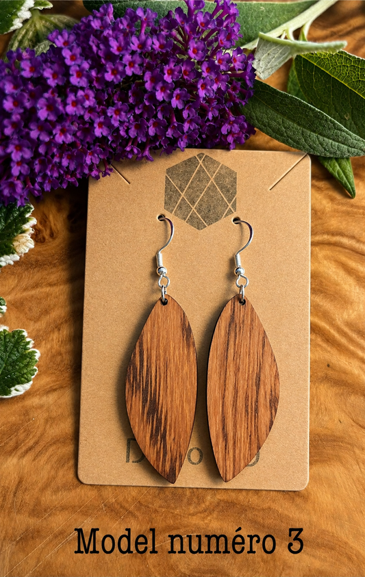 Boucles d'oreilles Palet des bois
