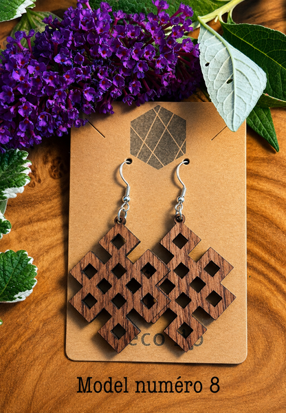 Boucles d'oreilles Fleur de Bois
