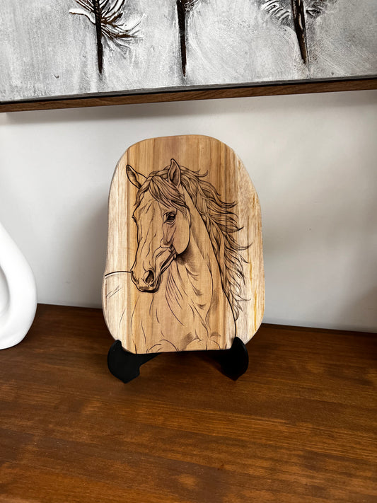 Planche décorative cheval